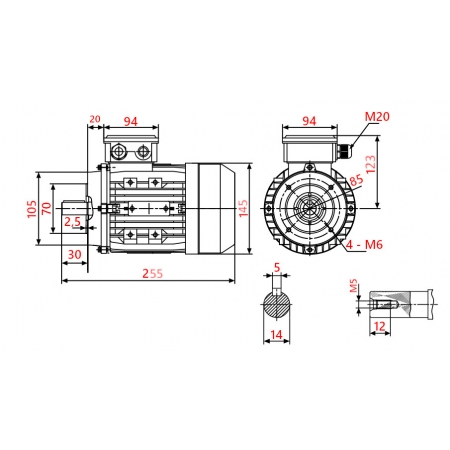 SILNIK ELEKTRYCZNY 0,25kW 230V 1415obr 1FAZOWY KONDENSATOR PRACY ROZRUCHU